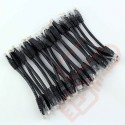 24 Pack of 15cm (6-inch) in Black - Cat5e High Grade 125MHz 24AWG LSZH Patch Cables for 1U Patching