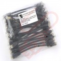 24 Pack of 20cm (8-inch) in Black - Cat5e High Grade 125MHz 24AWG LSZH Patch Cables for 2U Patching