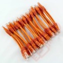 24 Pack of 20cm (8-inch) in Orange - Cat5e High Grade 125MHz 24AWG LSZH Patch Cables for 2U Patching