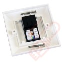 Excel Cat5e Single Faceplate with 1x RJ45 Black Module 