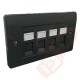 Excel Cat5e Grey Office Double Faceplate with 4x RJ45 Modules