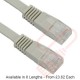Cat5e Patch Cables Flat RJ45 UTP LSZH Flush Booted Grey