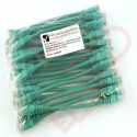24 Pack of 20cm (8-inch) in Green - Cat6 High Grade 250MHz 24AWG LSZH Patch Cables for 2U Patching
