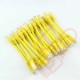 24 Pack of 20cm (8-inch) in Yellow - Cat6 High Grade 250MHz 24AWG LSZH Patch Cables for 2U Patching