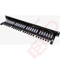 Excel Cat6A Screened 24 Port 1U Patch Panel Black 100-032