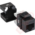 Excel Cat6A UTP Unscreened Keystone Jack - Black 100-156-BK