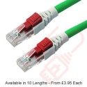 Lockable Cat6 Patch Cables RJ45 UTP LSZH Green