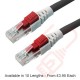 Lockable Cat6 Patch Cables RJ45 UTP LSZH Black
