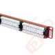 Excel 24 Port Cat5e Patch Panel 1U UTP Punch Down - Red 100-451
