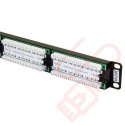 Excel 24 Port Cat5e Patch Panel 1U UTP Punch Down Black 100-726