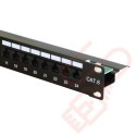 24 Port Cat6 Patch Panel 1U UTP Angled Easy Punch