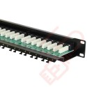 24 Port Cat6 Patch Panel 1U UTP Angled Easy Punch