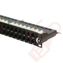 48 Port Cat6 Patch Panel 1U UTP Angled Easy Punch
