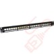 Excel Unloaded Keystone 24 Port 1U Patch Panel Frame Black 100-026
