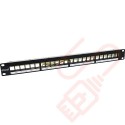 Excel Unloaded Keystone 24 Port 1U Patch Panel Frame Black 100-026