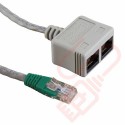 RJ45 Economiser UTP M - 2 x Female Data/Voice Green Boot