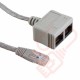 RJ45 Economiser UTP M - 2 x Female Data/Data Grey Boot