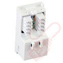 Excel Cat6 UTP Low Profile Module White 100-366