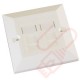 Excel Cat6 Single Faceplate with 2x RJ45 White Module 