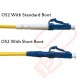 *SHORT BOOT* LC to LC Fibre Patch Cables OS2 Singlemode Yellow