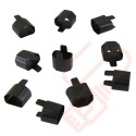 Secure Sleeve C13 into C14 Inlet Tab Black - 10 Pack