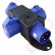 32Amp Power Junction Box -  IEC309 Commando Male Plug to 3x Commando Female Sockets Power Distribution Unit