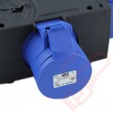 32Amp Power Junction Box -  IEC309 Commando Male Plug to 3x Commando Female Sockets Power Distribution Unit