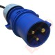 Horizontal C13 Socket to 16 Amp Plug with 3 Metre Trailing Cable 1.5U Rack PDU