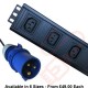 Vertical C13 Socket to 16 Amp Plug with 3 Metre Trailing Cable Rack PDU