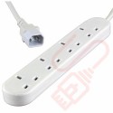4 Gang Outlet - IEC C14 Mains 2m Extention Lead 
