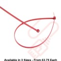 Red Nylon Cable Ties (100 Pack)