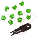 Panduit RJ45 Blockout Device - 10 Data Comm Jack Inserts and Removal Tool in Green PSL-DCJB-GR