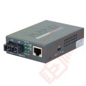 Planet 10/100TX RJ45 - 100FX SC 15km Singlemode Media Converter - FT802S15