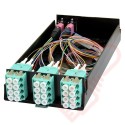 Zettonics MTP/MPO LC OM4 Multimode 12 Duplex Fibre 2x MTP Cassette Aqua