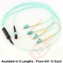 OM4 MPO/MTP to 4x LC Duplex Breakout Harness (fan out) Assembly