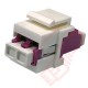 Multimode LC Duplex Fibre Keystone Jack