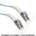 *ANGLED BOOT* LC to LC Fibre Patch Cables OM3 Multimode Duplex Aqua Blue
