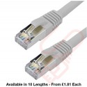 Cat6a Patch Cables RJ45 S/FTP (10G) Premium LSZH Snagless Booted Grey