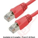 Cat6 Patch Cables RJ45 FTP Premium LSZH Bubble Booted Red