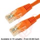 Cat6 Patch Cables RJ45 UTP High Grade PVC Flush Booted Orange