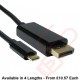 USB Type C Male to Display Port Male Cable