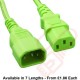C13 to C14 High Grade H05VV-F Power Cable Green