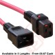 C19 Locking to C20 High Grade H05VV-F 16A Power Cables Red