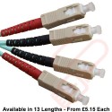 OM3 SC to SC Fibre Patch Cables Multimode Duplex Aqua Blue