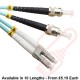 OM3 LC to ST Fibre Patch Cables Multimode Duplex Aqua Blue