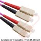 OM4 SC to SC Fibre Patch Cables Multimode Duplex Heather Violet