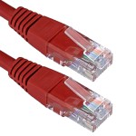 Cat5e Patch Cables RJ45 UTP High Grade PVC Flush Booted Red