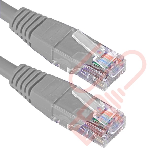 Cat5e Patch Cables RJ45 UTP High Grade PVC Flush Booted Grey