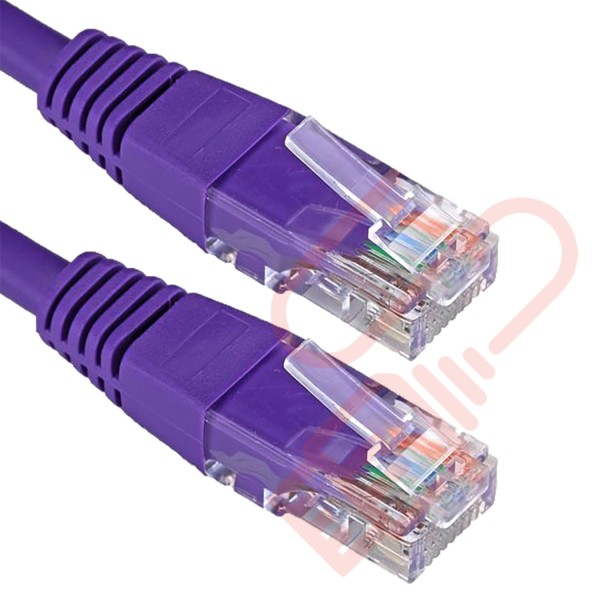 Cat5e Patch Cables RJ45 UTP High Grade PVC Flush Booted Purple