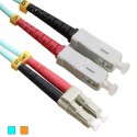 LC - SC Multimode 50/125 Duplex in Aqua and Orange